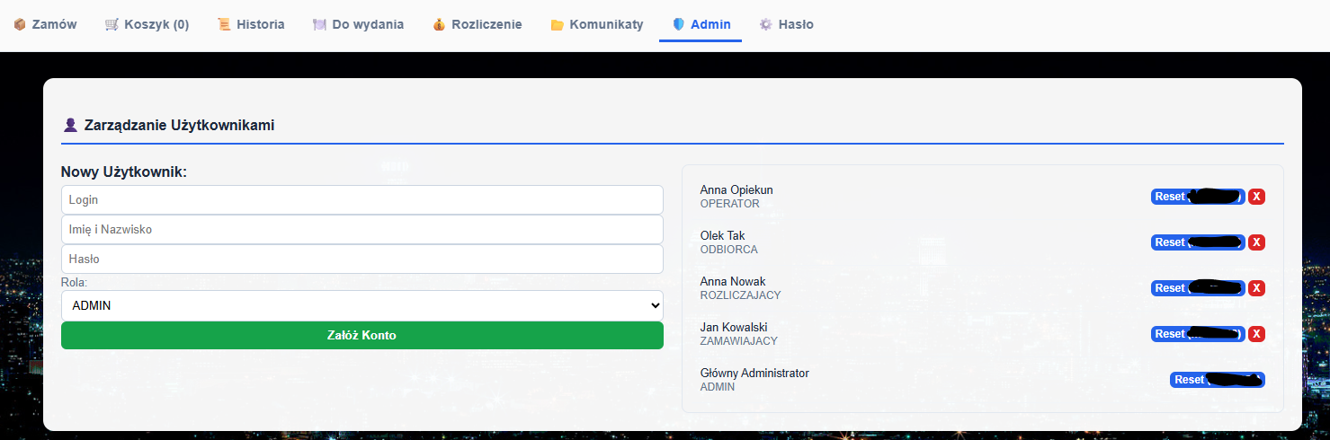 Zarządzanie użytkownikami